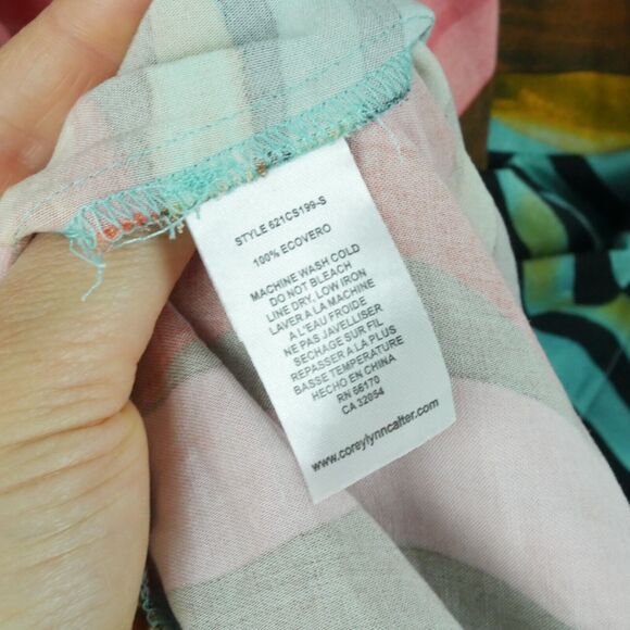 Anthropologie Small Midi Skirt Waves Multicolor Boho Coastal Quirky Maximalist - Picture 5 of 6